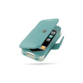 Apple iPhone 3G, 3GS PDair Ledertasche - Aqua