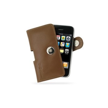 Apple iPhone 3G, 3GS PDair Ledertasche - Braun