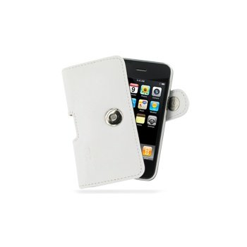 Apple iPhone 3G, 3GS PDair Ledertasche - Weiss