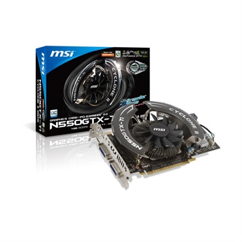 MSI GeForce N550GTX-Ti Cyclone II 1GD5/OC 1GB DDR5 PCI-E Grafikkarte