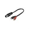 AV Kabel 5P DIN / 2x RCA - 0,2m