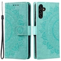 Samsung Galaxy A54 5G Mandala Serie Wallet Hülle - Grün