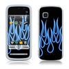 Nokia 5230 Blue Neon Flames Skin
