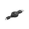 Ausziehbares USB-A / mini USB Kabel