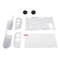 SW369 6-in-1 Clear Case Kit für Nintendo Switch, Anti-Scratch Shell Cover mit Bildschirmschutz und Grip Caps