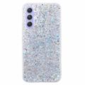 Samsung Galaxy A54 5G Glitter Flakes TPU Hülle - Silber