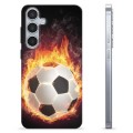 Samsung Galaxy S24+ TPU Hülle - Fußball Flamme