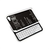 iPhone 4 / 4S Ausziehbares Tastenmatte & Tasche - Weiss - QWERTZ