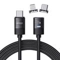 Tech-Protect UltraBoost 3A 2-in-1 Kabel - USB-C zu USB-C, Lightning - 2m - Schwarz