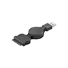 Ausziehbares USB Datenkabel - Apple iPhone 4, iPhone 3G, 3GS, iPod - Schwarz