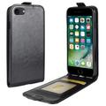 iPhone 7/8/SE (2020)/SE (2022) Vertikale Flip Case - Schwarz