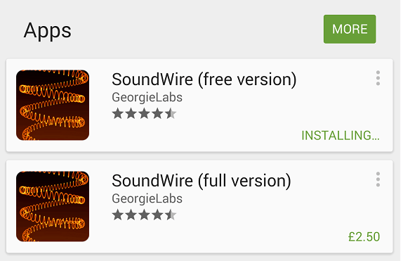 Die SoundWire-App