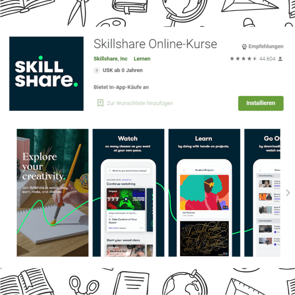 Skillshare Learning-App
