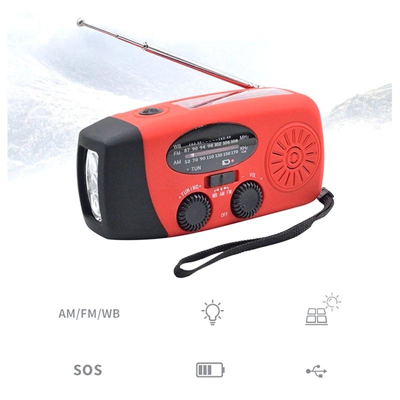 Handkurbelradio mit Solarpanel