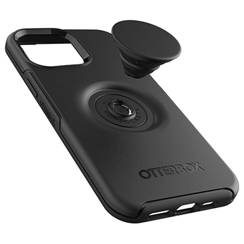 Schwarze Hülle mit integrierten Pop-Socket von Otterbox