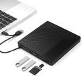 005 Externes optisches USB-C/USB-Laufwerk mit SD/TF-Kartenleser - Wiedergabe und Brennen von CDs/DVDs