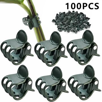 100 Stk. Kunststoff Garten Pflanze Unterstützung Clips / Klammern