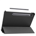 Tri-Fold Serie Samsung Galaxy Tab S7/S8 Folio Hülle - Schwarz