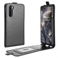 OnePlus Nord Vertikale Flip Case mit Kartensteckplatz - Schwarz