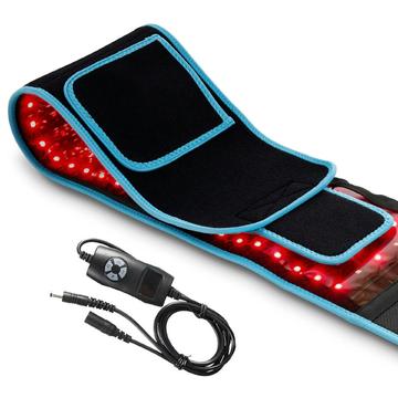 Rotlichttherapie-Gürtel mit 105 LEDs und 5 Intensitätsstufen - 660nm/850nm - Schwarz / Blau