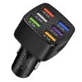 Multi-Port-Schnell Kfz-Ladegerät BK-360 - 6xUSB-A, 15A - Schwarz