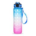 1L Sport-Wasserflasche mit Zeitmarkierung Wasserkrug Auslaufsicherer Trinkwasserkocher für Büro Schule Camping (BPA-frei)