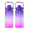 2.2L Wasserflasche BPA-freie Sport-Trinkflasche mit Strohhalm und Zeitmarker Sport-Motivations-Wasserkanne 