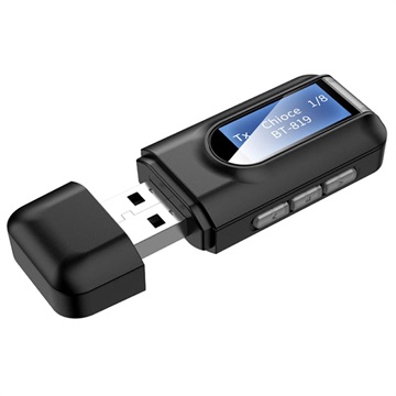 2-in-1 Bluetooth-Audio-Adapter mit LCD-Display RT11 - Schwarz