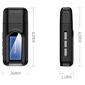 2-in-1 Bluetooth-Audio-Adapter mit LCD-Display RT11 - Schwarz