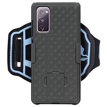2-in-1 Abnehmbares Samsung Galaxy S20 FE Sportarmband - Schwarz