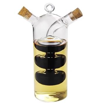 2-in-1 Glas-Öl- und Essigspenderflasche - 350ml/80ml Inhalt - BPA-frei