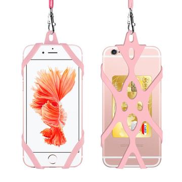 2-in-1-Nackenband mit Silikonhülle für Smartphone - 6.5"