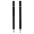 2-in-1 Universal Kapazitiver Touchscreen Eingabestift - 2 Stk. - Schwarz