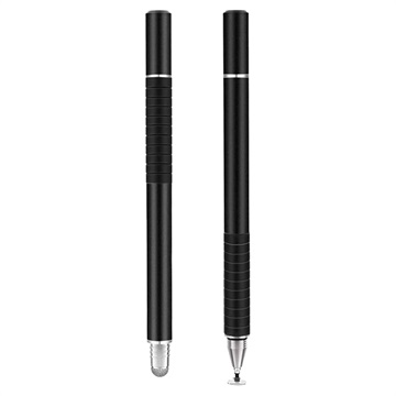 2-in-1 Universal Kapazitiver Touchscreen Eingabestift - 2 Stk. - Schwarz