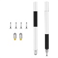 2-in-1 Universal Kapazitiver Touchscreen Eingabestift - 2 Stk. - Silber