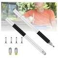 2-in-1 Universal Kapazitiver Touchscreen Eingabestift - 2 Stk. - Silber