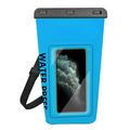 Wasserdichter 2-Liter-Trockenbeutel mit Touchscreen-Smartphone-Tasche - Blau
