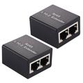 Satz 1 bis 2 RJ45 Splitter Stecker Inline LAN Stecker Ethernet Kabel Extender Adapter - 2 Stk.