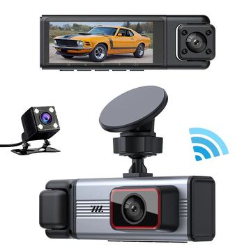 3.0" 1080P 4-Linsen Dash Cam mit Front-, Heck- und Seitenaufnahmen