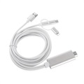 3-in-1 HDMI Kabel - Lightning, Typ-C, MicroUSB