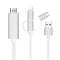 3-in-1 HDMI Kabel - Lightning, Typ-C, MicroUSB