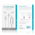 3-in-1 HDMI Kabel - Lightning, Typ-C, MicroUSB