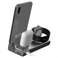 3-in-1-Ladestation aus Aluminiumlegierung - iPhone, Apple Watch, AirPods - Grau