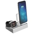 3-in-1-Ladestation aus Aluminiumlegierung - iPhone, Apple Watch, AirPods - Silber