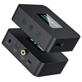 3-in-1 Bluetooth Audio Sender mit LCD Bildschirm - Schwarz