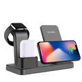 3 in 1 Desktop Vertical Wireless Charger Schnell-Ladeständer für iPhone/Apple Watch/Airpods - Schwarz