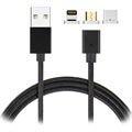 3-in-1 Magnetisches Kabel - Lightning, MicroUSB, Typ-C