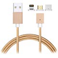 3-in-1 Magnetisches Kabel - Lightning, MicroUSB, Typ-C