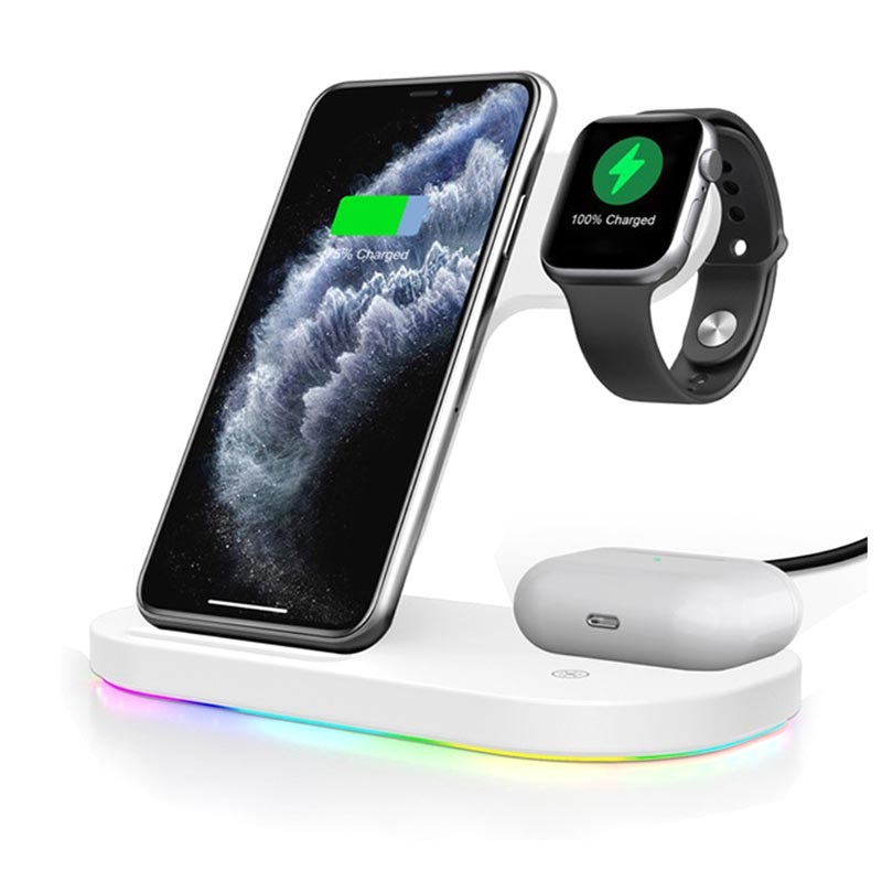 Kabellose 3-in-1-Ladestation für Apple iPhone, iWatch und AirPods