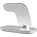 Kabellose 3-in-1-Ladestation für Apple iPhone, iWatch und AirPods - Weiß